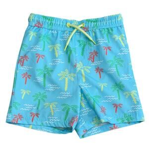 WONDER NATION Boys Palm Tree Swim Trunks Size 3T NWOT